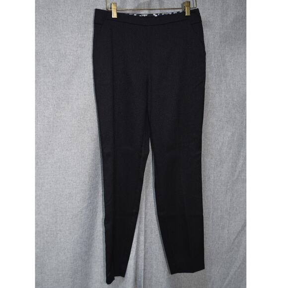 Ted Baker Black Textured Slim Fit Pants Women’s Size 1 (US 4) - Picture 1 of 3